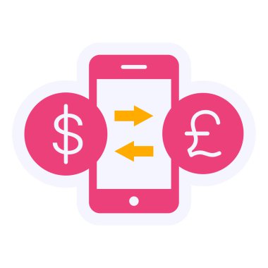 Değişim modern simgesinin vektör illüstrasyonu