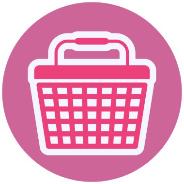 shopping basket icon, simple illustration