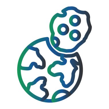 Planet Collision icon vector illustration design