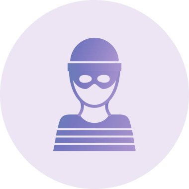 Soyguncu. Web simgesi basit illüstrasyon