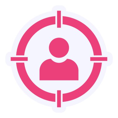 Targeting Vector Glyph Icon Design 