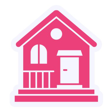 vector illustration of cabin icon 