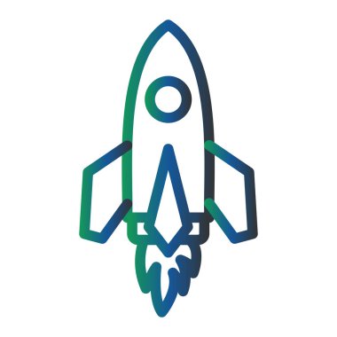 Roket. Web simgesi basit tasarım