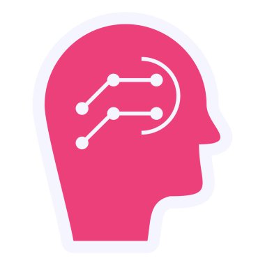 Beyin. Web simgesi basit illüstrasyon