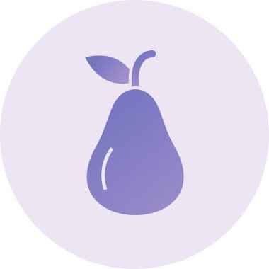 pear icon, simple illustration. flat design style