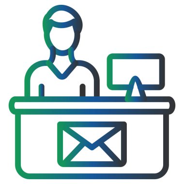 Office Worker  Vector Glyph Icon Design