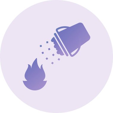 Kovayı Ateşle Vektör Kabartma Simgesi Tasarımı 