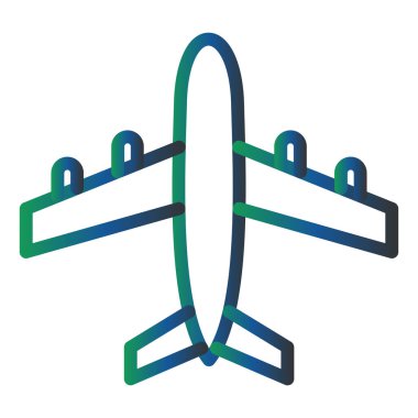 airplane icon, web simple illustration