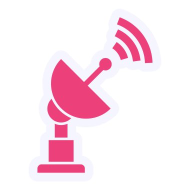 Uydu anteni. Basit resimleme 