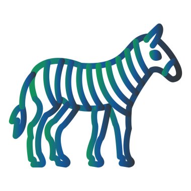 Zebra web icon vector illustration