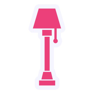 Floor Lamp web icon vector illustration