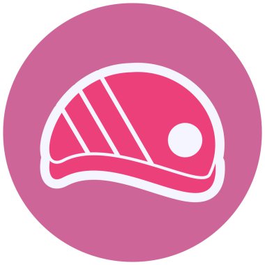 Biftek Vektörü Kabartma Simgesi Tasarımı 