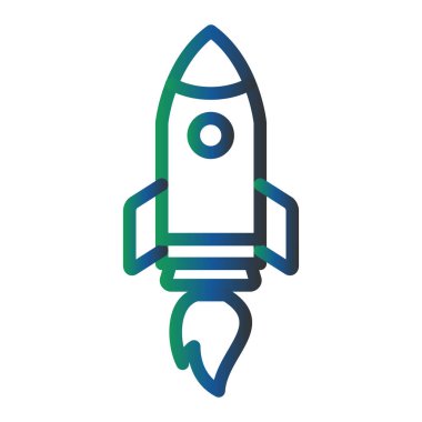 Roket. Web simgesi basit tasarım
