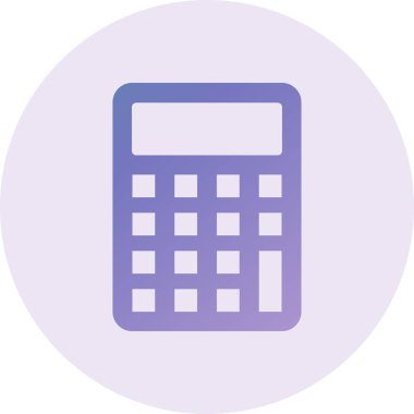 hesap makinesi web simgesi, basit vektör illüstrasyonu