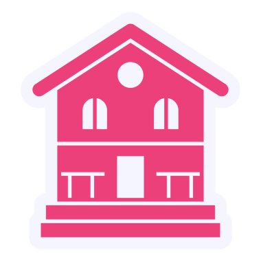 Ev. Web simgesi basit illüstrasyon