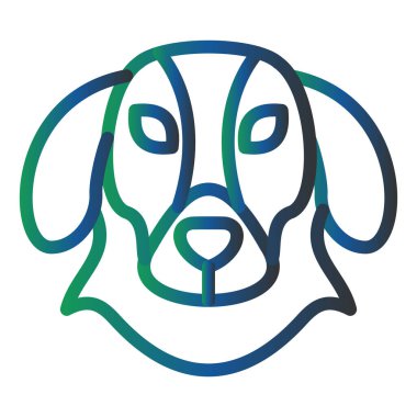 köpek web simge vektör çizim