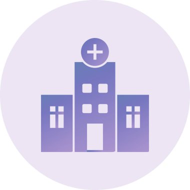 Hastane binası ikon vektör illüstrasyonu