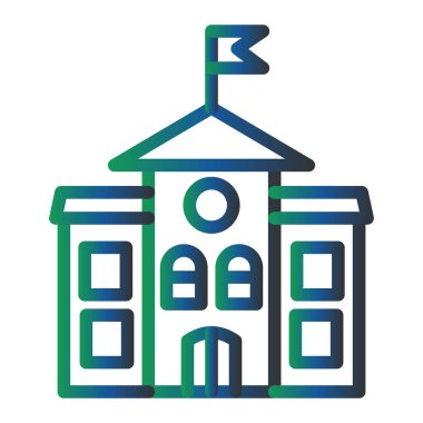 Üniversite. Web simgesi basit tasarım