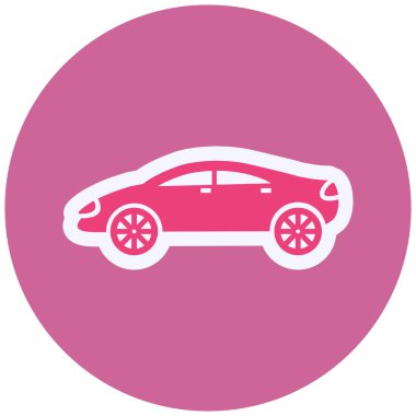 Spor araba ikonu vektör illüstrasyonu