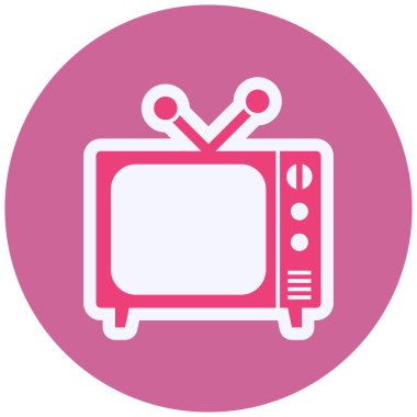Televizyon. Web simgesi basit illüstrasyon 