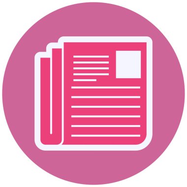 Haber Kağıdı simgesi, vektör illüstrasyonu