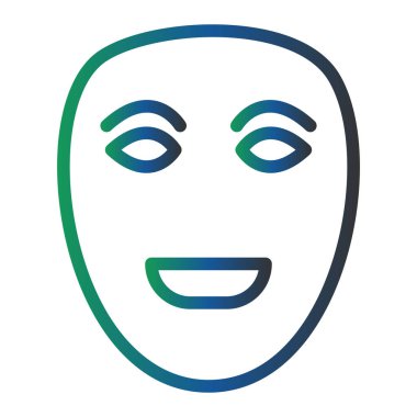 yüz maskesi simgesi, vektör illüstrasyonu