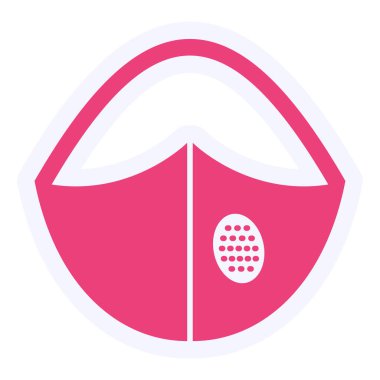 Tıbbi Maske Vektörü Şekil Simgesi Tasarımı