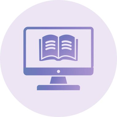 E-Learning Vector Glyph Icon Design