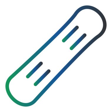 Snowboard icon illustration, simple and minimal concept