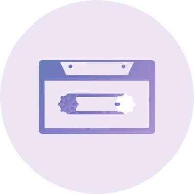 kaset ikonu. vektör illüstrasyonu 