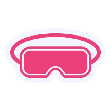 VR Gözlük Vektör Kabartma Simgesi Tasarımı 