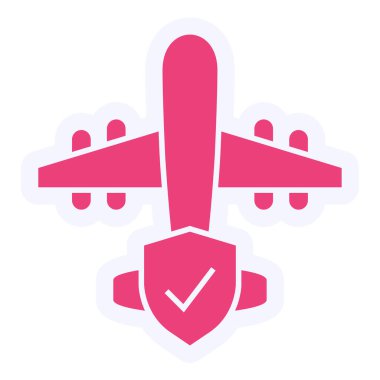 uçak simgesi, vektör illüstrasyonu