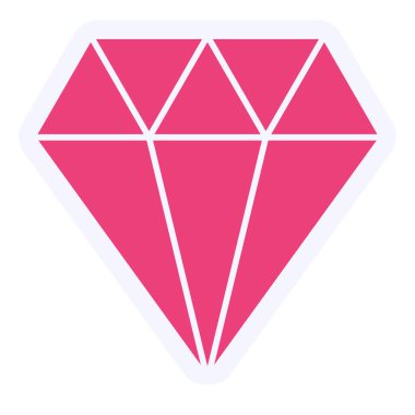 Elmas Vektörü Şekil Simgesi Tasarımı 