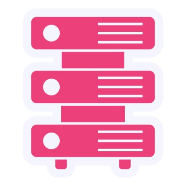 Sunucu. Web simgesi vektör illüstrasyonu