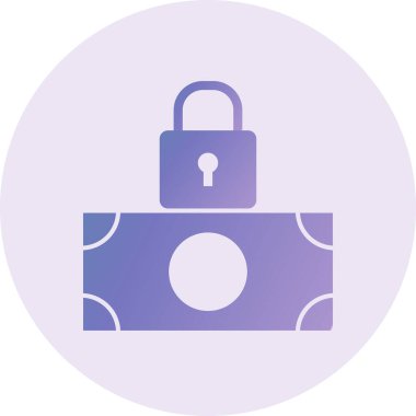 Güvenli Ödeme Vektörü Glyph Simgesi Tasarımı