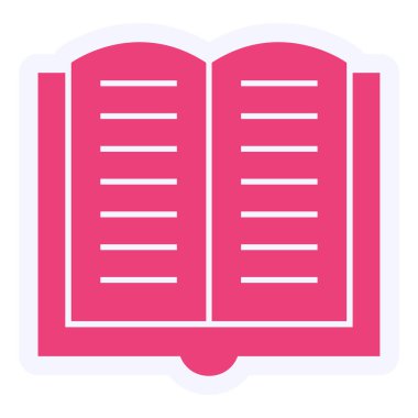 Kitap. Web simgesi basit illüstrasyon