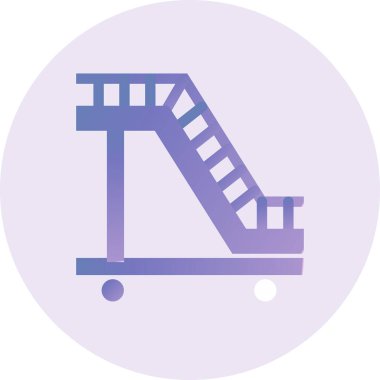 vector illustration of Aircraft Stairs