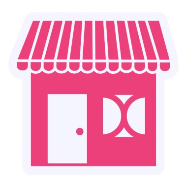 Dükkan. Web simgesi basit illüstrasyon