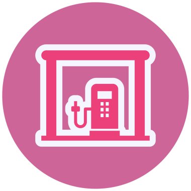 ATM 'de. Web simgesi basit illüstrasyon