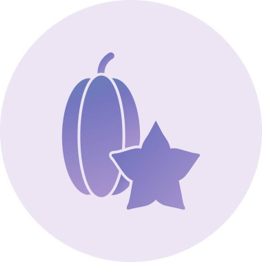  Star Fruit Vector lyph Icon Design