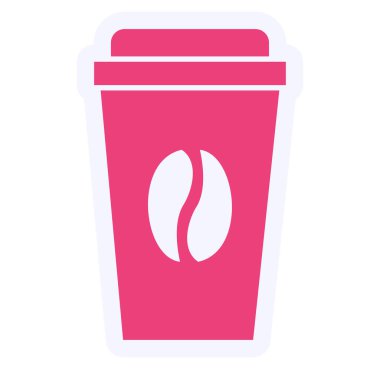 kahve fincanı simgesi, vektör illüstrasyonu