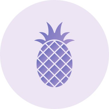 pineapple icon, simple illustration. flat design style