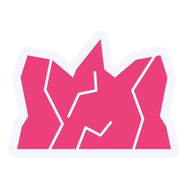 Buzul Vektörü Şekil Simgesi Tasarımı