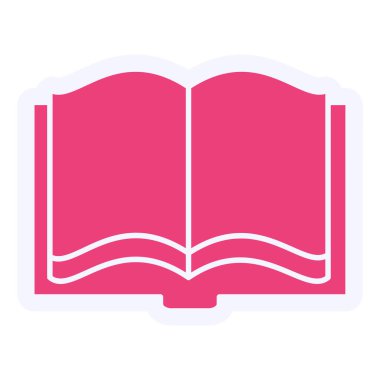 Kitap simgesinin vektör illüstrasyonu 
