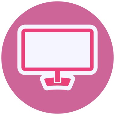 Monitör. Web simgesi basit tasarım