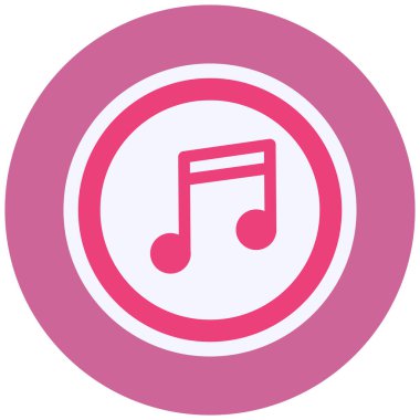 music note icon, simple web illustration