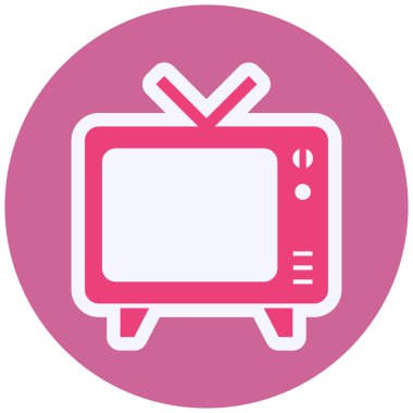 Televizyon. Web simgesi basit illüstrasyon 