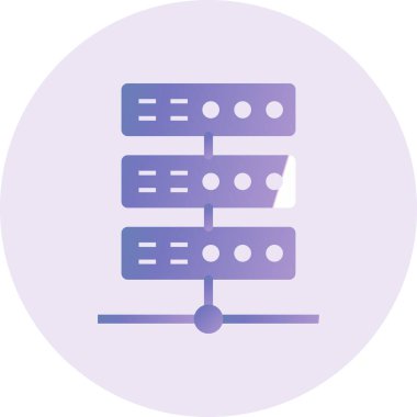 Sunucu. Web simgesi vektör illüstrasyonu