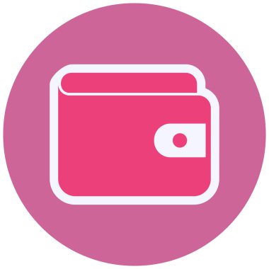Cüzdan. Web simgesi basit tasarım