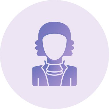 Judge male avatar icon. flat pictogram. vector illustration.